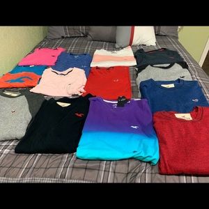13 men’s hollister shirts all stain free